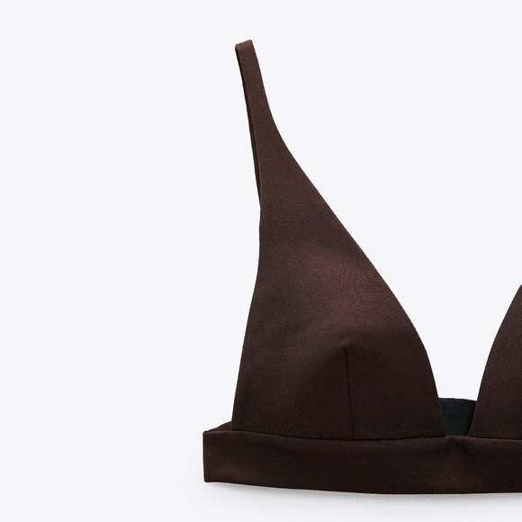 ZARA NWT Brown bra top Large - Picture 7 of 16